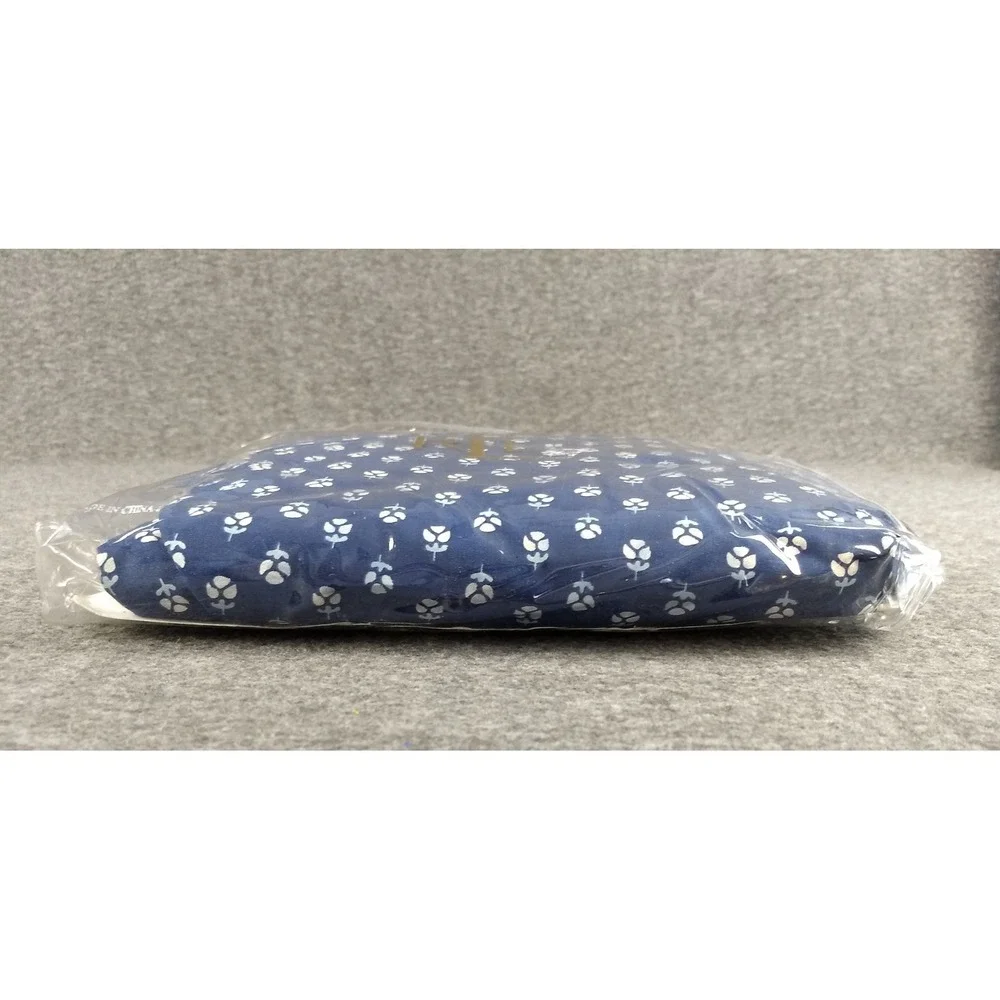 Ralph Lauren Cote‎ D'Azur Twin Bedskirt Indigo Blue Floral 100% Cotton USA NEW